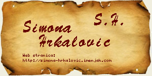 Simona Hrkalović vizit kartica